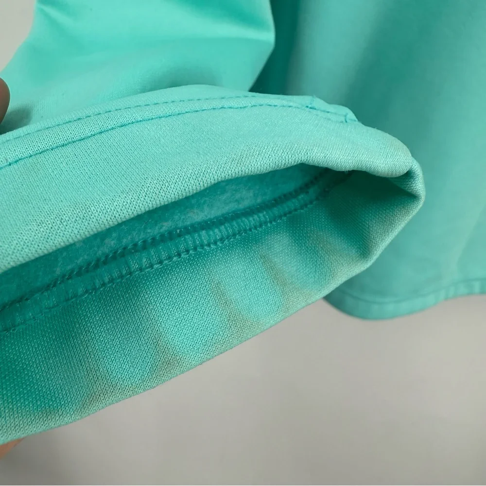 Spyder Fleece lined off center zipper aqua blue Ski Jacket Lightweight XL